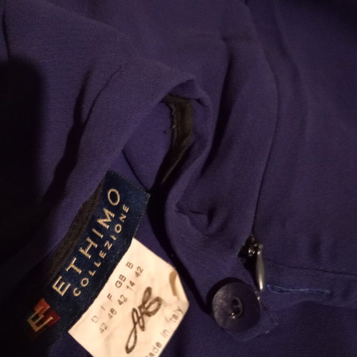 Ethimo Collezione high-waist viscose pants, vintage mid 90's, blue-purple