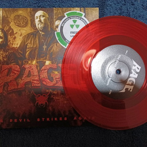 Rage / Destruction The Devil Strikes Again 7" red vinyl used