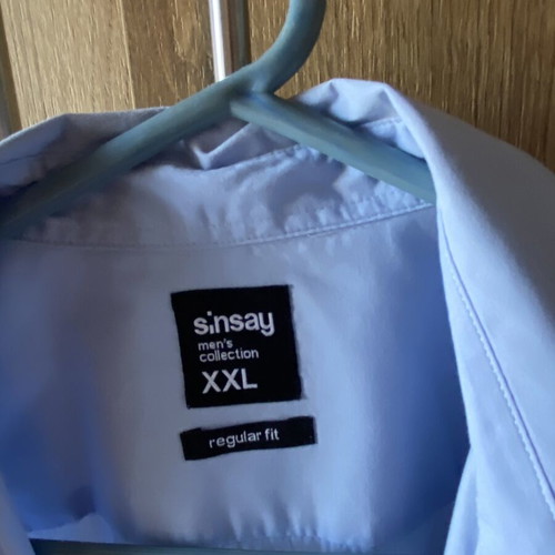 Men's Light Blue Short Sleeve Shirt Sinsay XXL Regular Fit like new