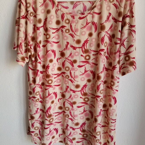 Women's short-sleeve blouse new with colorful patterns