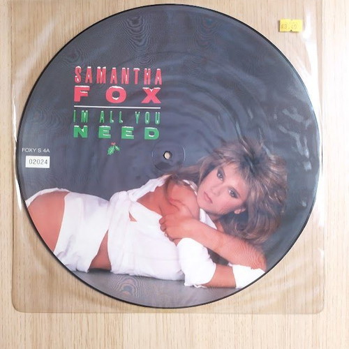 Samantha Fox I'm All You Need Touch Me vinyl 12" picture disc 1986 like new