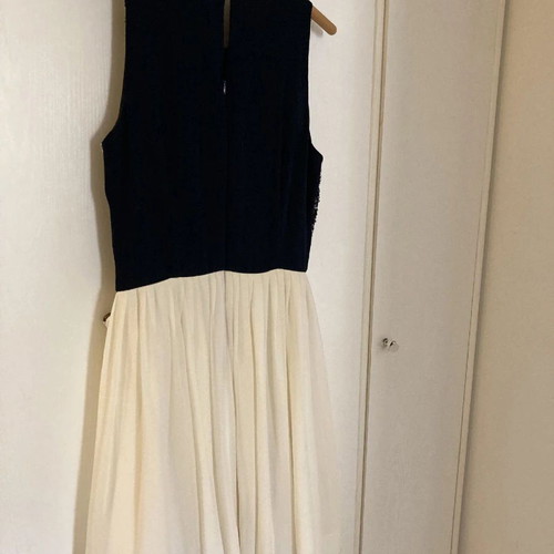 Lace&Beads midi dress with beads and sequins, new, blue-white