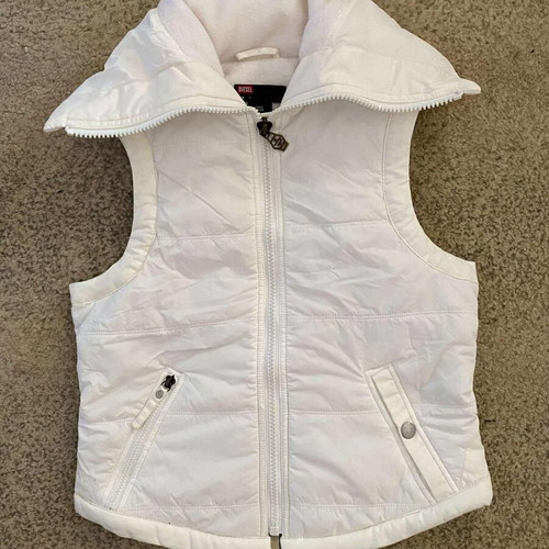 Diesel puffer vest women's small used, white