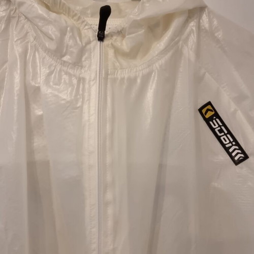 Sugoi Waterproof Windproof Cycling Jacket like new, white translucent