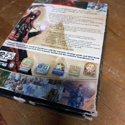 Spellforce PC game limited edition used, worn box