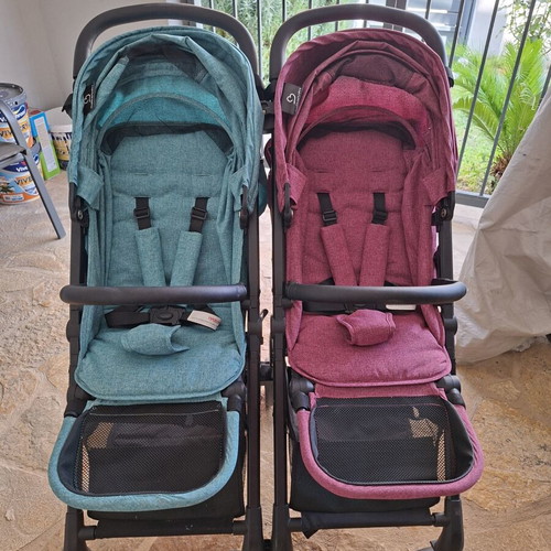 Mother Baby Two Bebe Divisible Twin Stroller like new