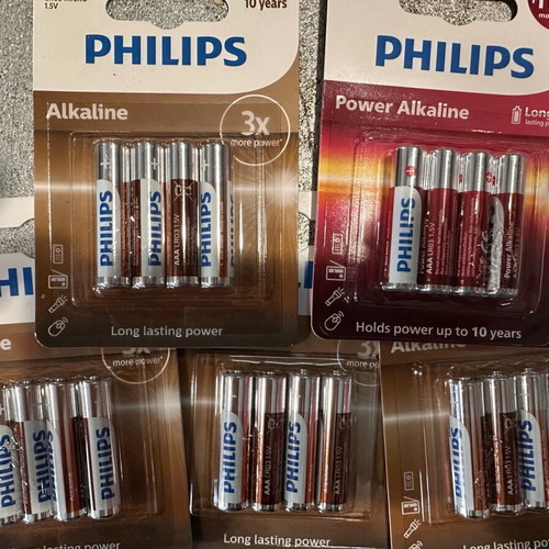 Μπαταρίες Philips καινούργιες, 5 σετ
