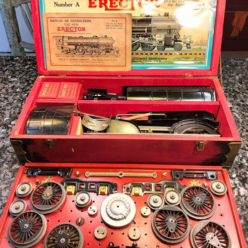 A.C. Gilbert Erector Set No. A vintage complete Hudson locomotive
