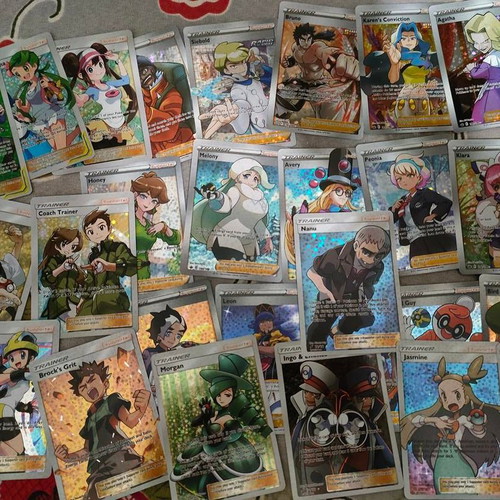 Pokemon Trainer Full Art Foil Cards set of 60 like new