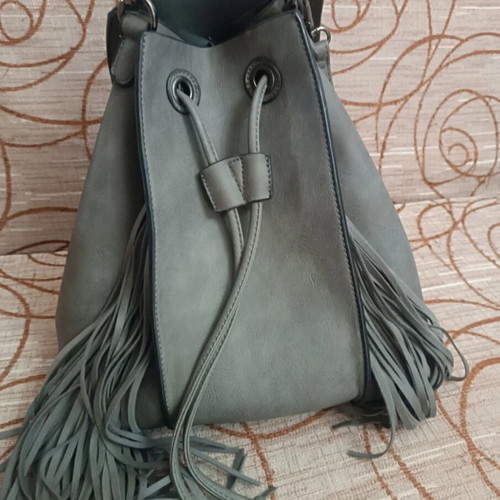 Gray women's bucket bag new shoulder