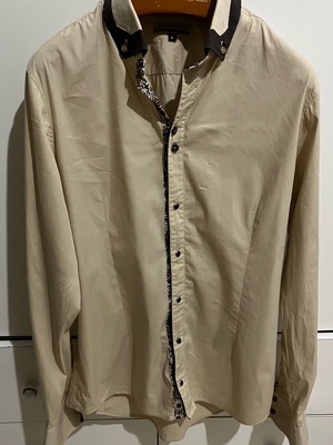 Vintage shirt like new, beige, slim fit, size L