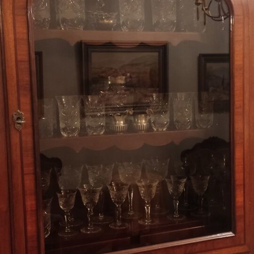 Vintage Dutch Baroque Secretary Desk with Display Cabinet like new