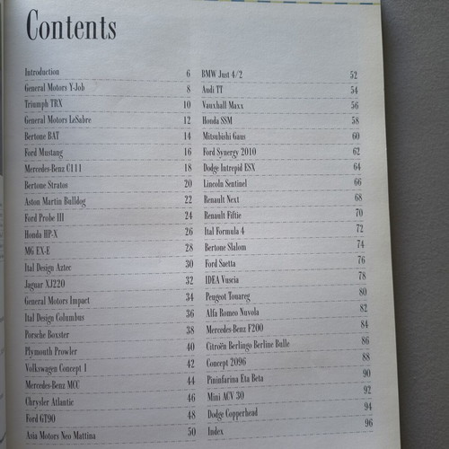 Concept Cars book by Jonathan Wood, English