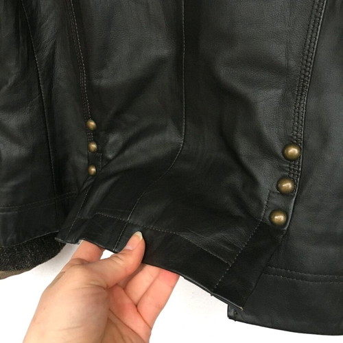 Vintage leather jacket Milestone like new, size 38, brown and beige