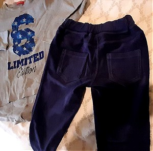 Alouette σετ και Benetton μαλακό παντελόνι με δώρο μπλούζα.  12 ετών, (τέσσερα κομμάτια)  .