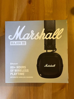 Marshall Major IV Bluetooth безжични слушалки On Ear нови, черни