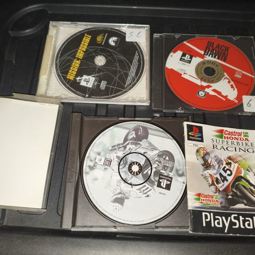 PlayStation (PS1) games used: Honda Superbike, Black Dawn, Mission Impossible