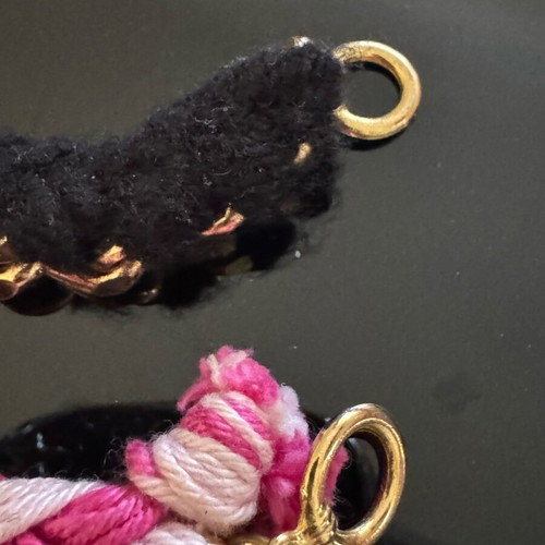 Handmade bracelets new in black and pink colors