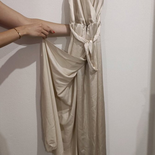 Satin gold evening dress like new
