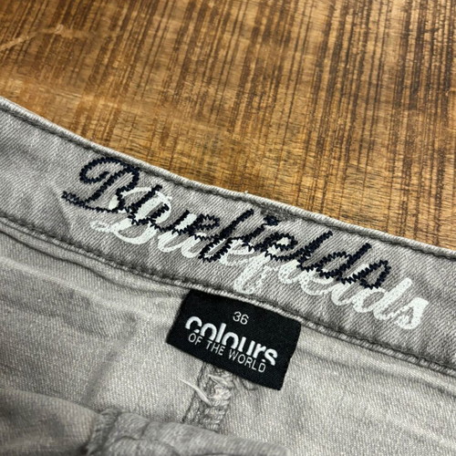 Colours of the World grey denim mini skirt, size 36
