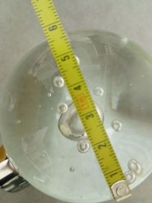 Set of 2 glass knobs