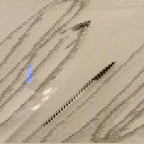 Κολιέ Σελενίτης καινούργιο με ασημένιο κούμπωμα ασφαλείας