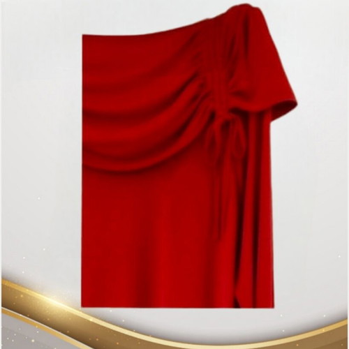 Display blouse red off-shoulder like new, one size