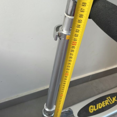 Scooter used with adjustable handlebar height and rear wheel brake