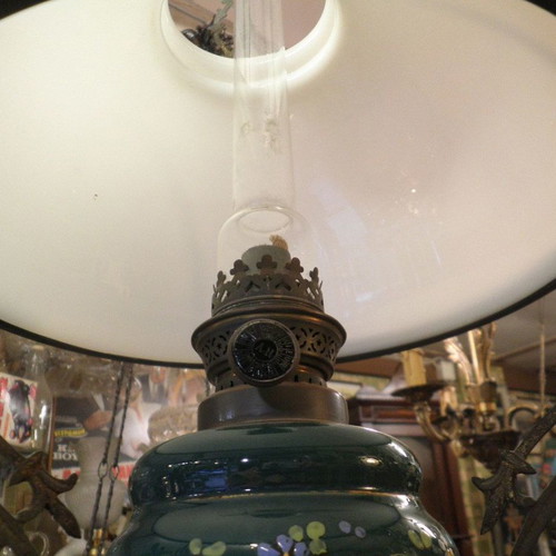 Antique hanging oil lamp used, island style