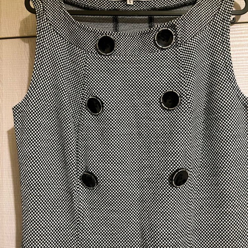 Midi checked dress VS like new, size small, black and white
