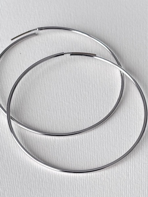 Σκουλαρίκια κρίκοι λευκός χρυσός κ18 σαν καινούργια