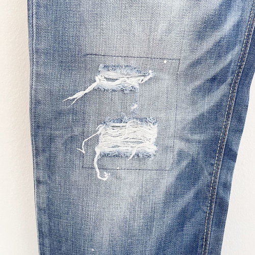 Pull & Bear Jean pant used with rips, blue, EUR 44
