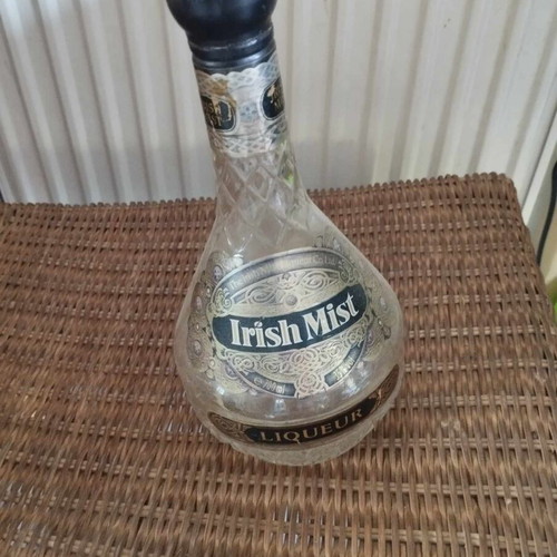 Irish Mist liqueur bottle used, old and large