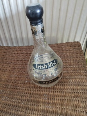 Irish Mist liqueur bottle used, old and large