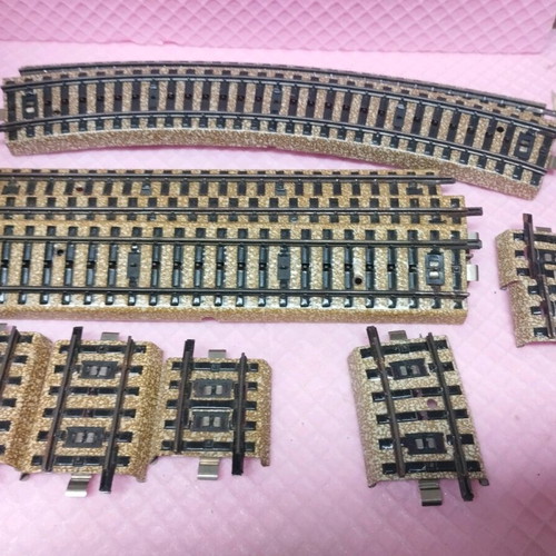 Marklin HO metal train tracks set with switches, curves, straights