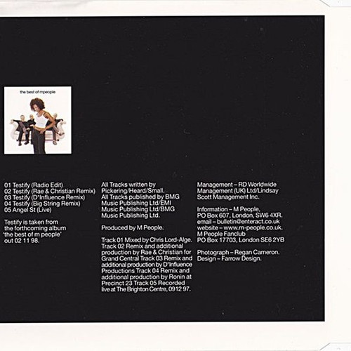 M People Testify CD-Single new