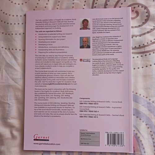 English for Academic Study Extended Writing & Research Skills new book