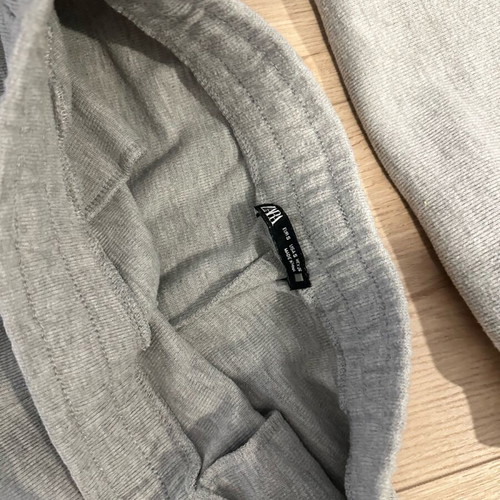 Zara tracksuit set used, soft gray fabric
