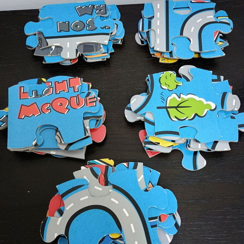 Puzzle and game 2 in 1 Luna giant 48 pieces used, Cars Disney Pixar