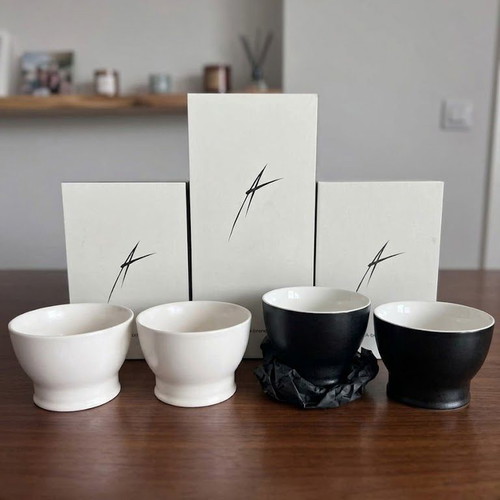 Set of 4 Ra handleless cups by Ann Demeulemeester for Serax new in luxury box