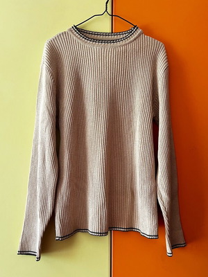 Men's sweater like new, size L, beige