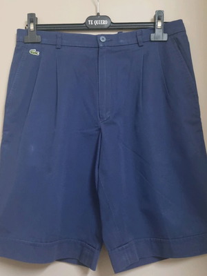 Lacoste women's blue bermuda shorts used, size 42 Medium