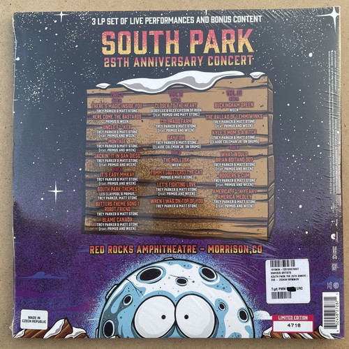 South Park 25th Anniversary Concert 3LP numbered limited edition sealed