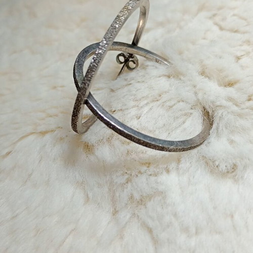 Silver hoop earrings used, 925 stamped, 6.46g