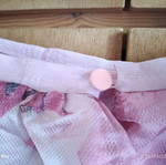 Spring floral skirt with lining, size large, like new, pink and white