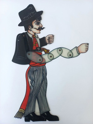 Stavrakas shadow theatre figure like new, handmade, 2002
