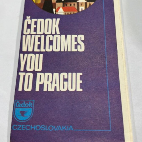Prague Tourist Brochure used, 1982 Czechoslovakia map in English