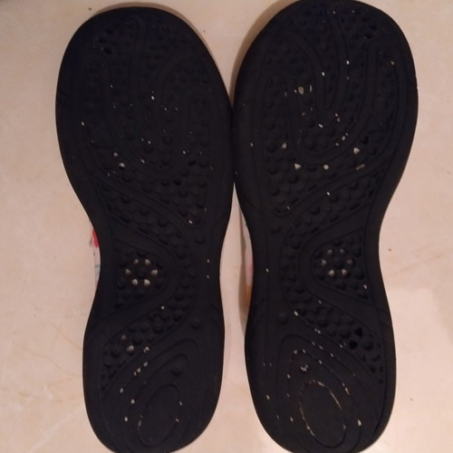 Beach shoes like new, sizes 34-35, pink multicolor