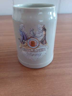 Paulaner Salvator Ceramic Beer Mug used