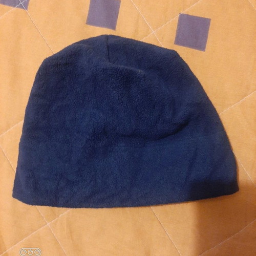 Children's hat and scarf set used, dark blue
